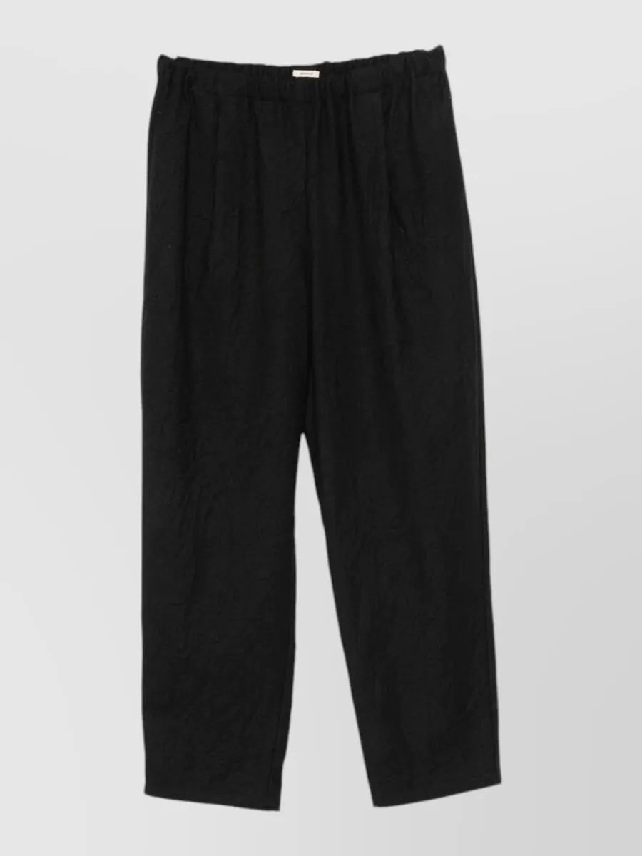 Apuntob virgin wool crinkled elasticated-waist trousers