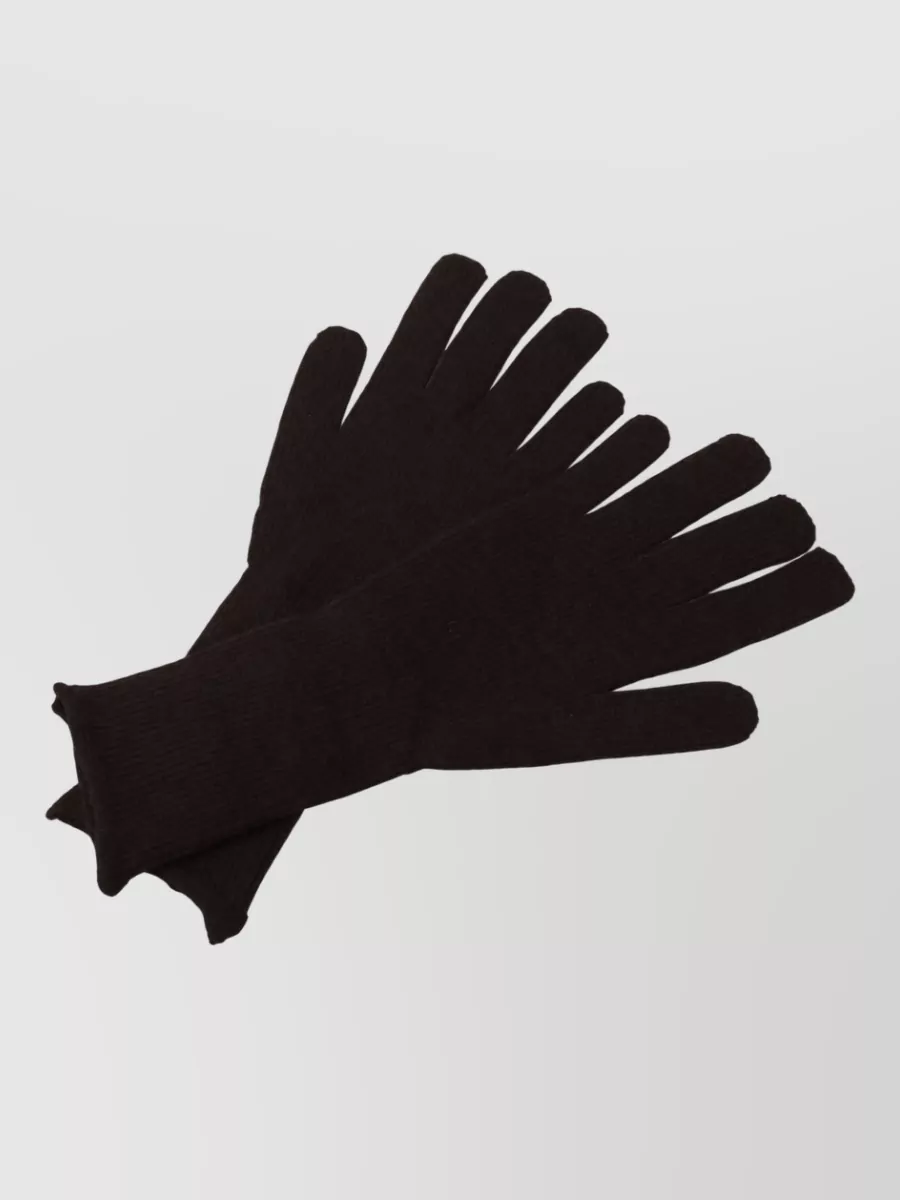 Dolce&Gabbana Cashmere Silk Ribbed Knit Gloves