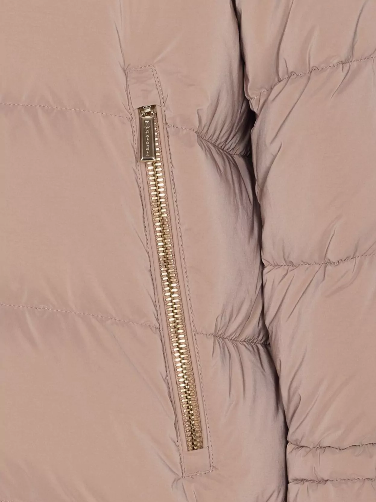 Moorer Long Padded Quilted Jacket Hood In Pink
