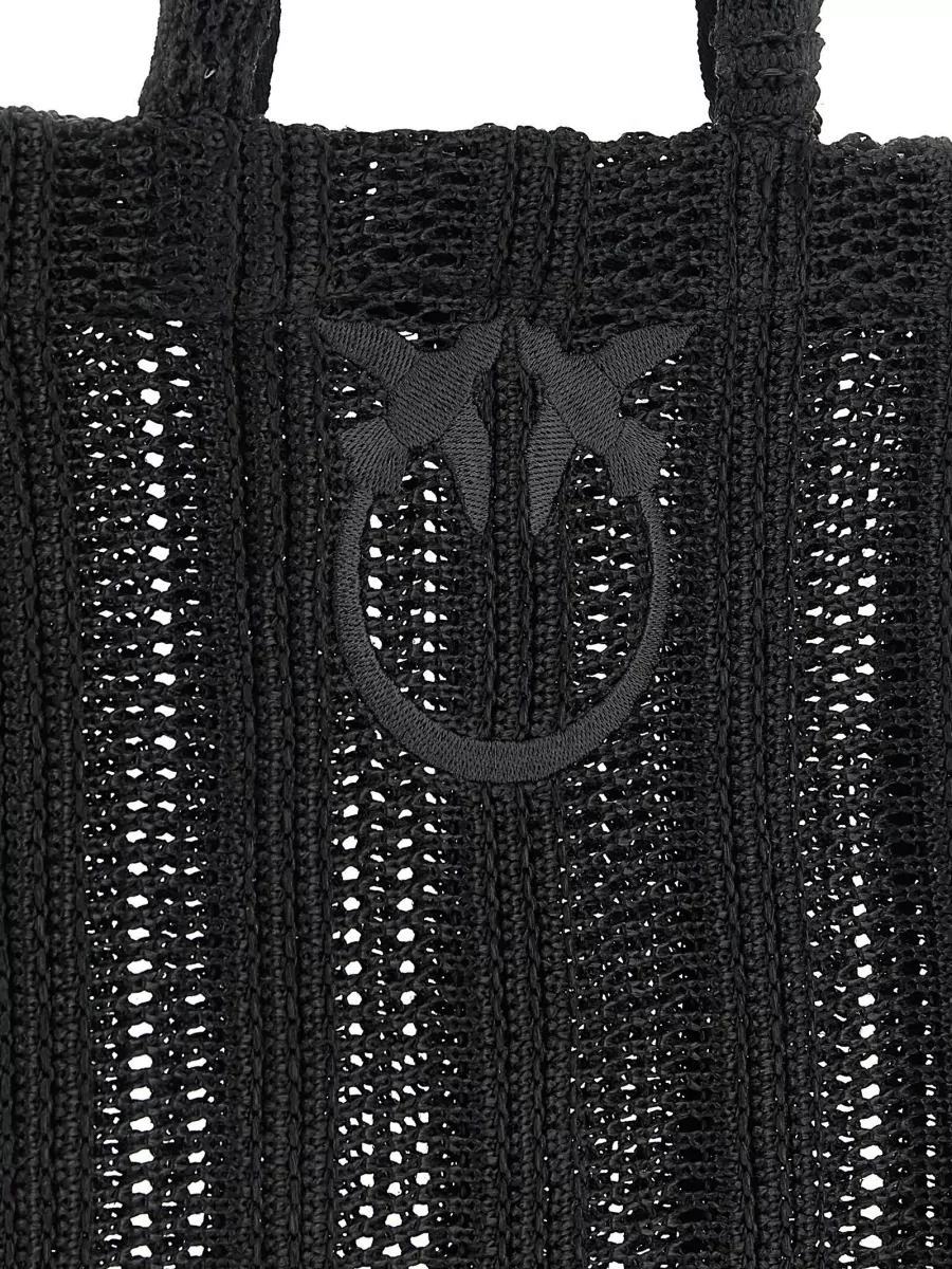 Pinko Medium Raffia Beach Bag