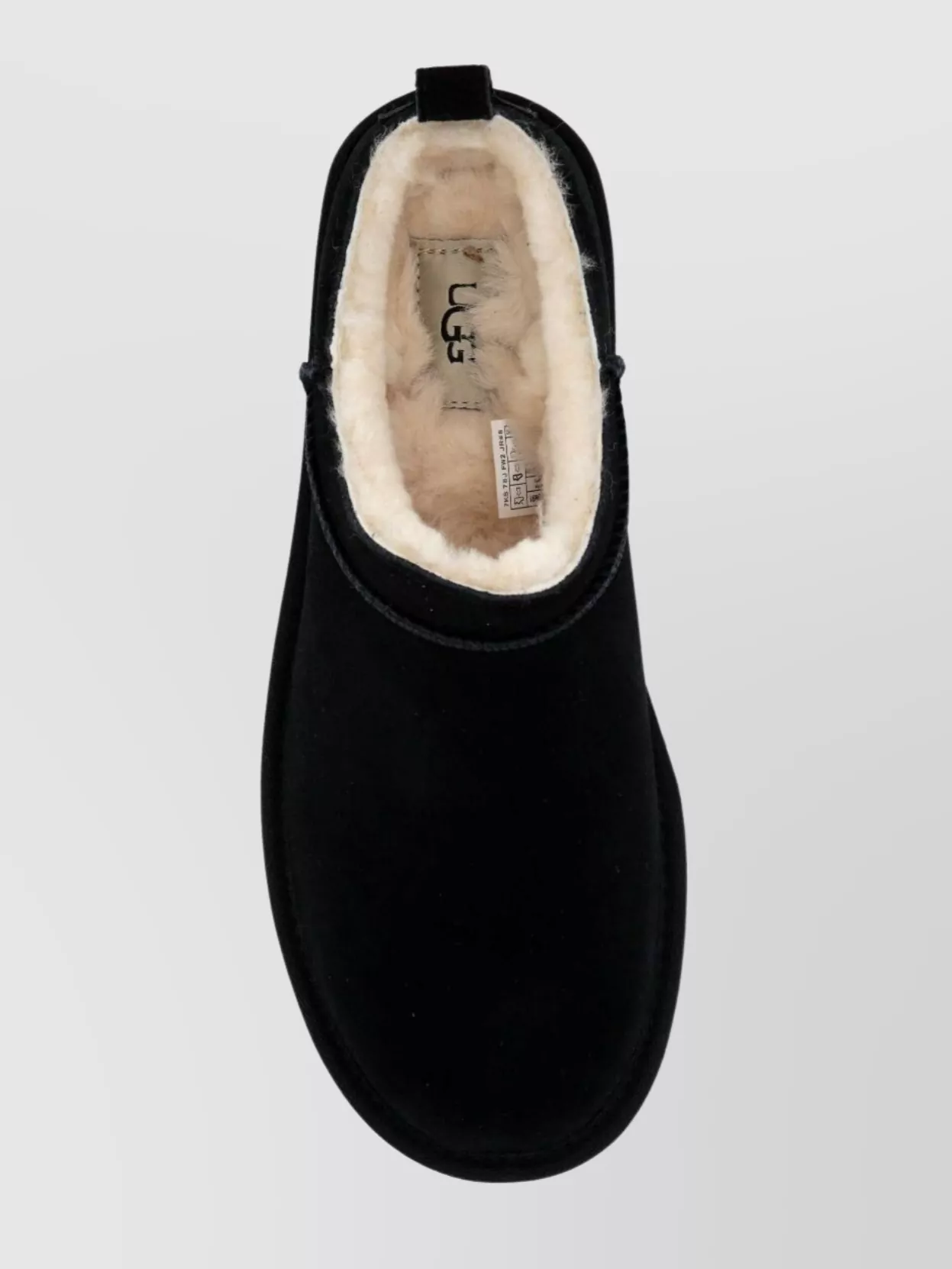 Ugg Micro Slippers With Flat Platform Sole In Black