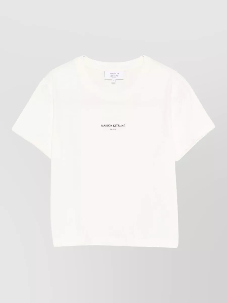 Maison Kitsuné Cropped logo cotton t-shirt