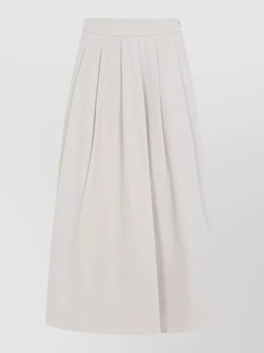 Peserico Polyester Pleated Midi Skirt