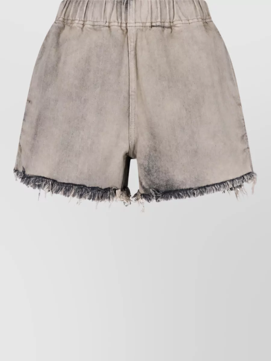 Rick Owens Straight Cotton Short Shorts