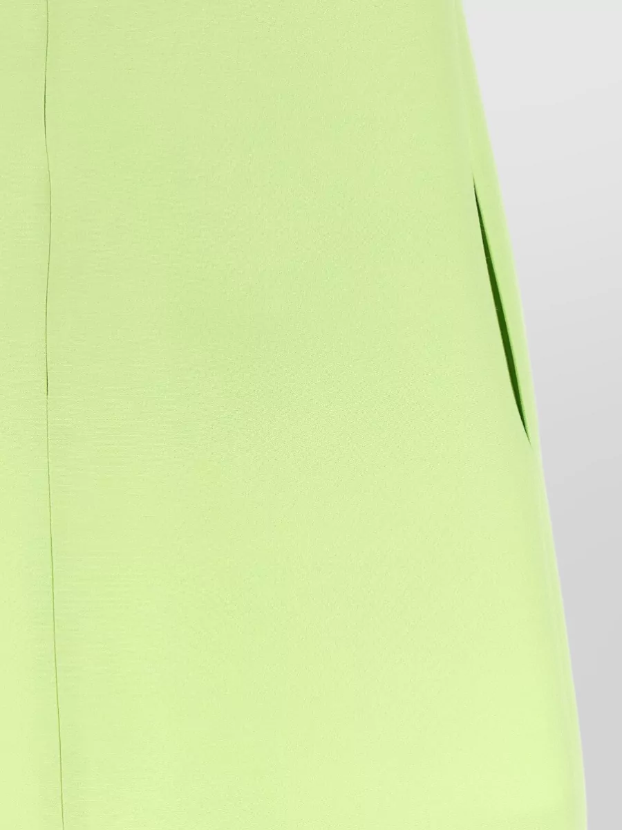 Valentino Garavani Feather Dress Faux Fur Sleeves Neckline