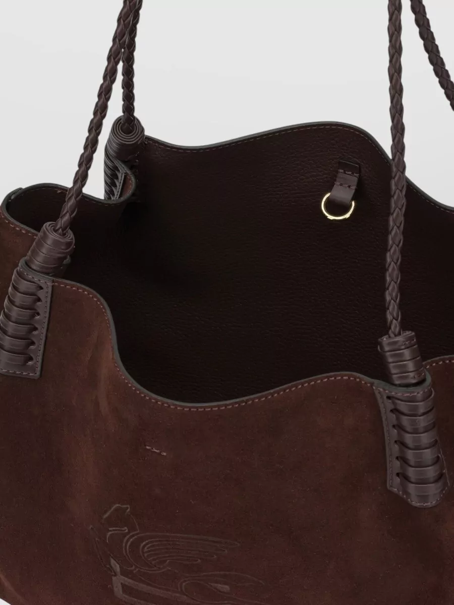 Etro Medium Suede Leather Bucket Bag