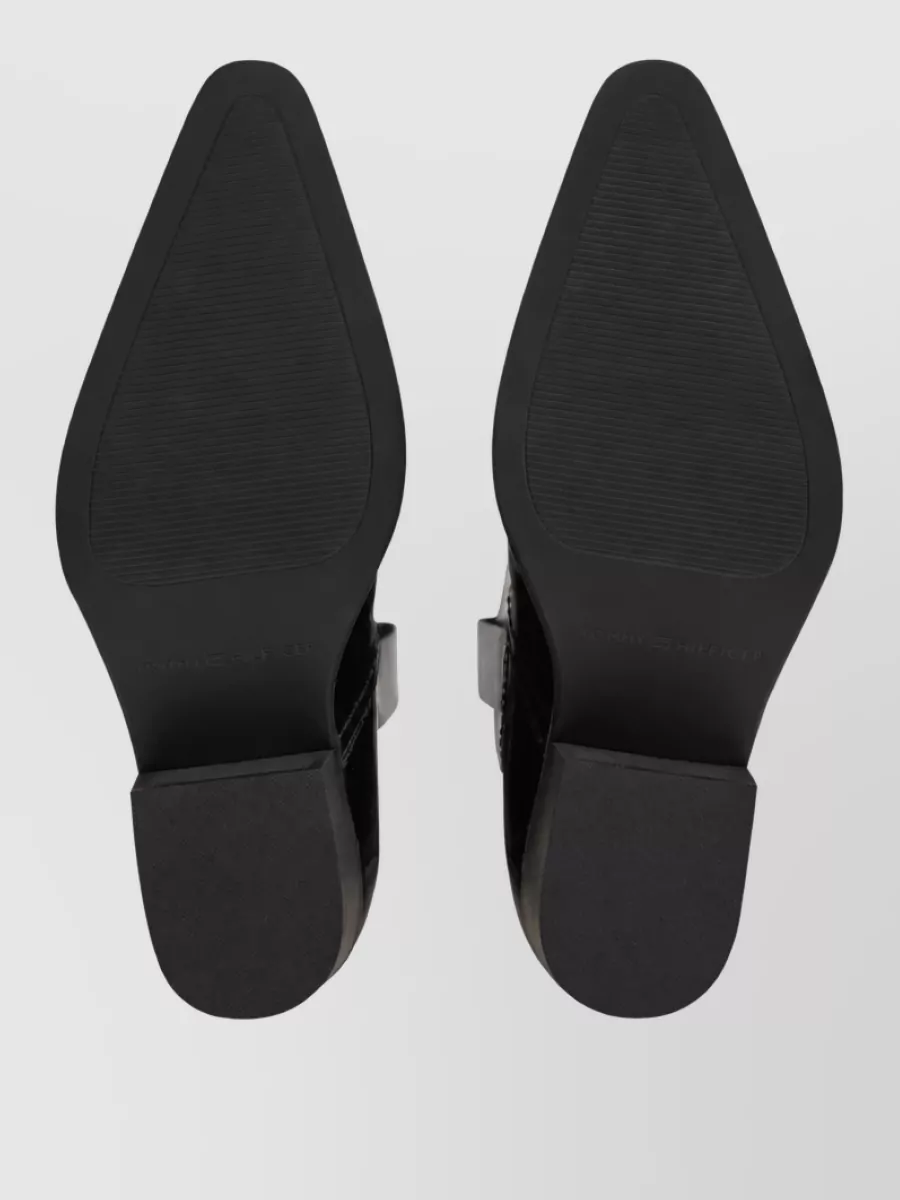 Tommy Hilfiger Leather Mid-Calf Western Boots