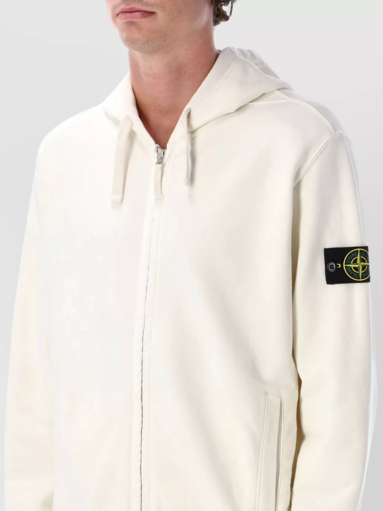 Stone Island Organic Cotton Zip Hooded Sweater
