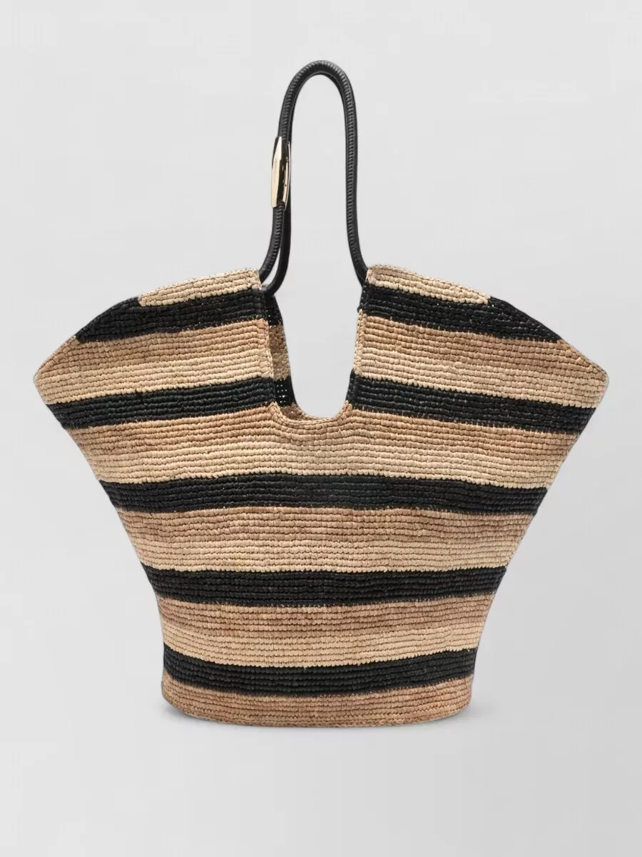 Zimmermann striped raffia beach bag