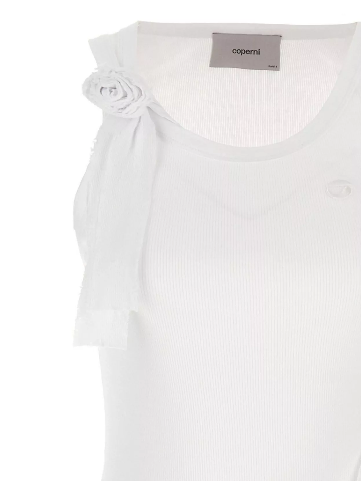 Coperni Tank Top With Distressed Rose Rib