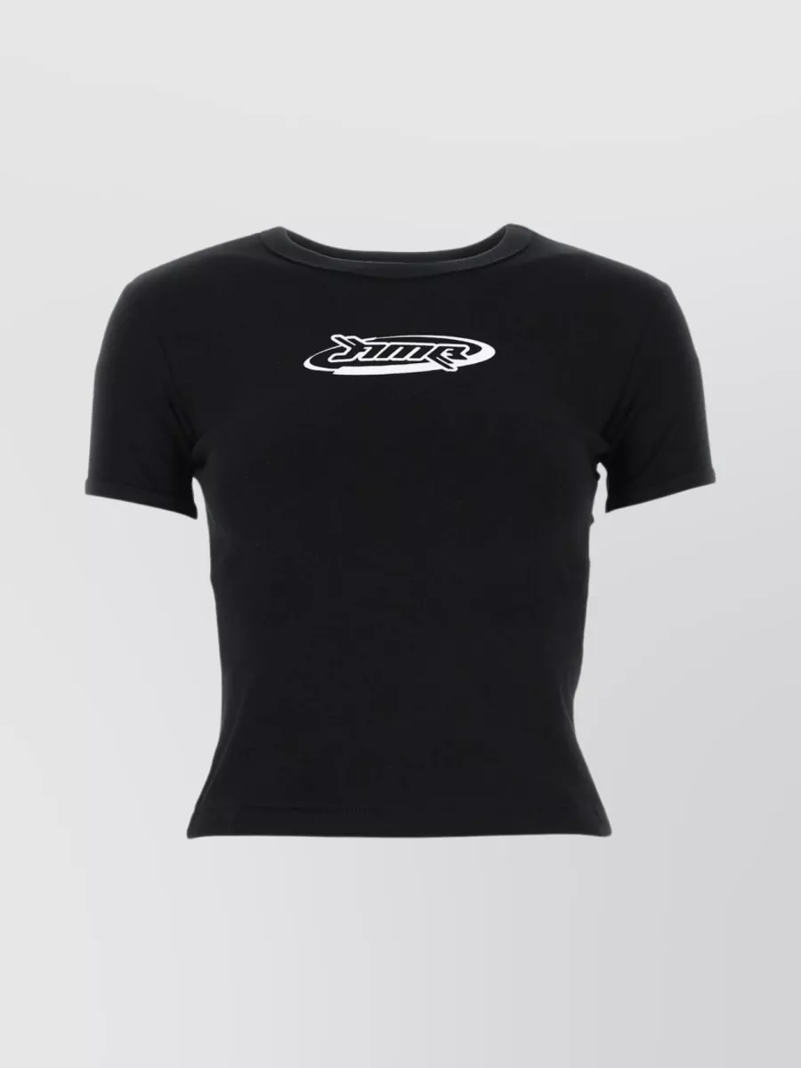 Shop Ambush Contrasting Print Cotton T-shirt In Black