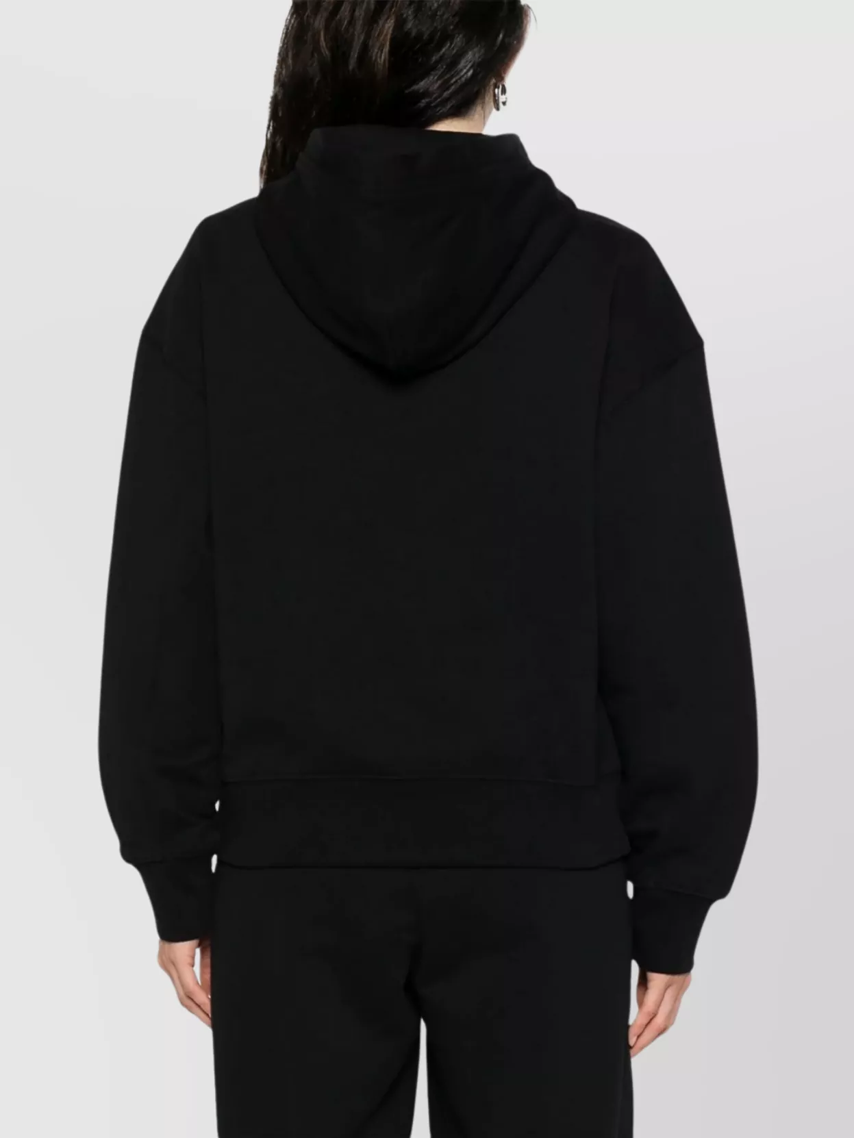 Calvin Klein Hooded Zip-Up Sweater Ribbed Hem