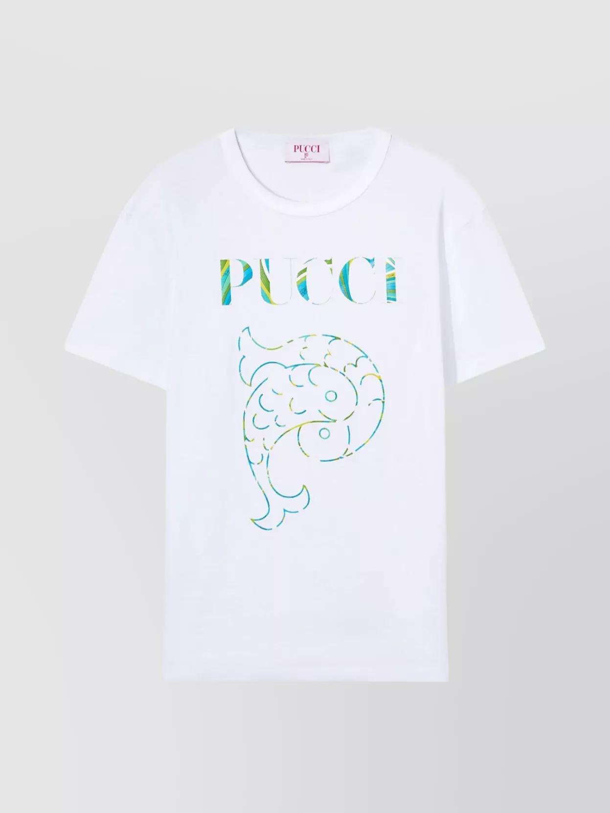 Shop Emilio Pucci Crew Neck Graphic Print T-shirt