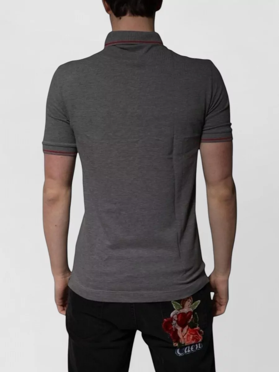 Dolce&Gabbana Cotton Embroidered Polo Shirt