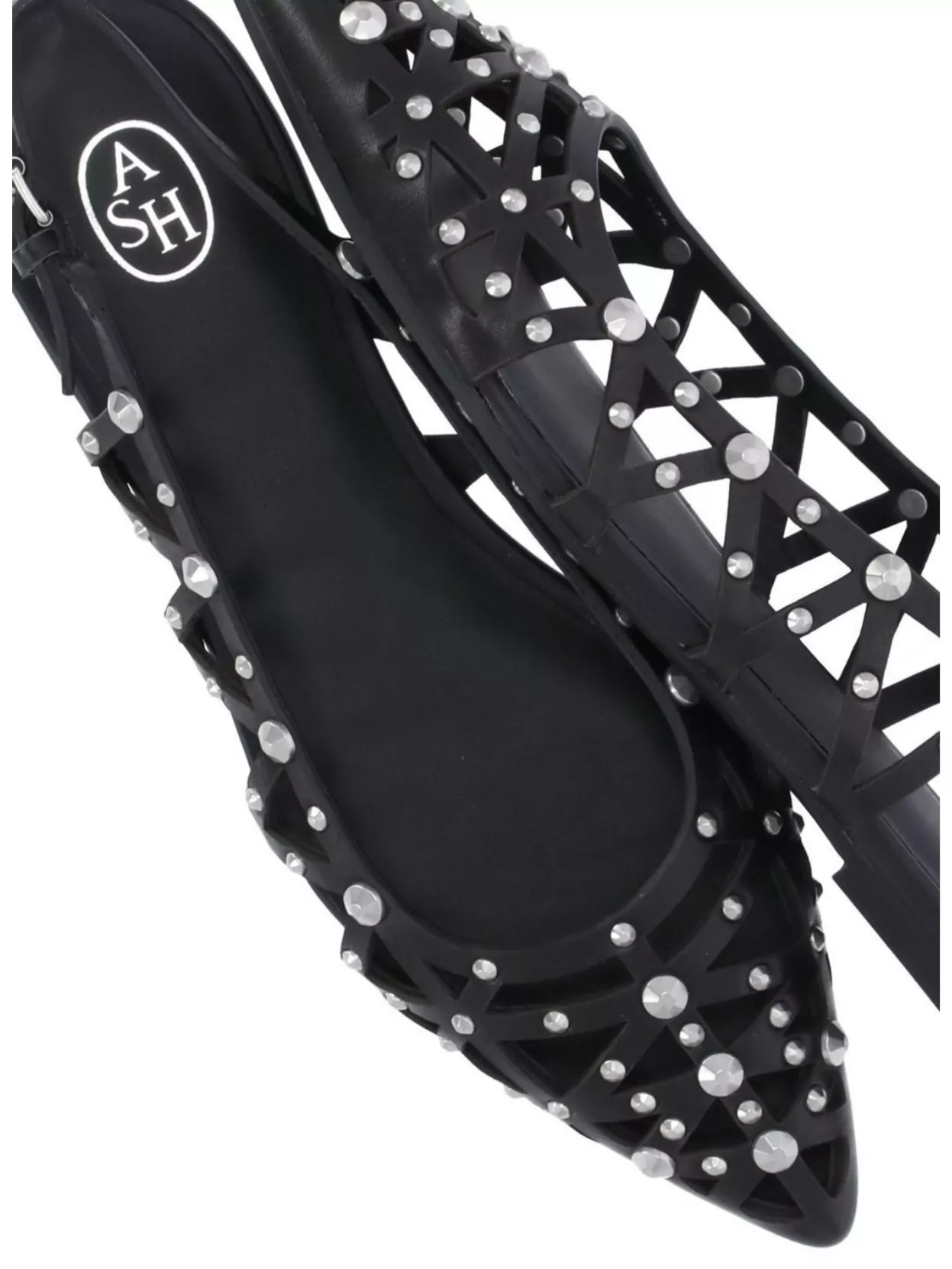 Ash Studded Leather Lace-Up Shoes