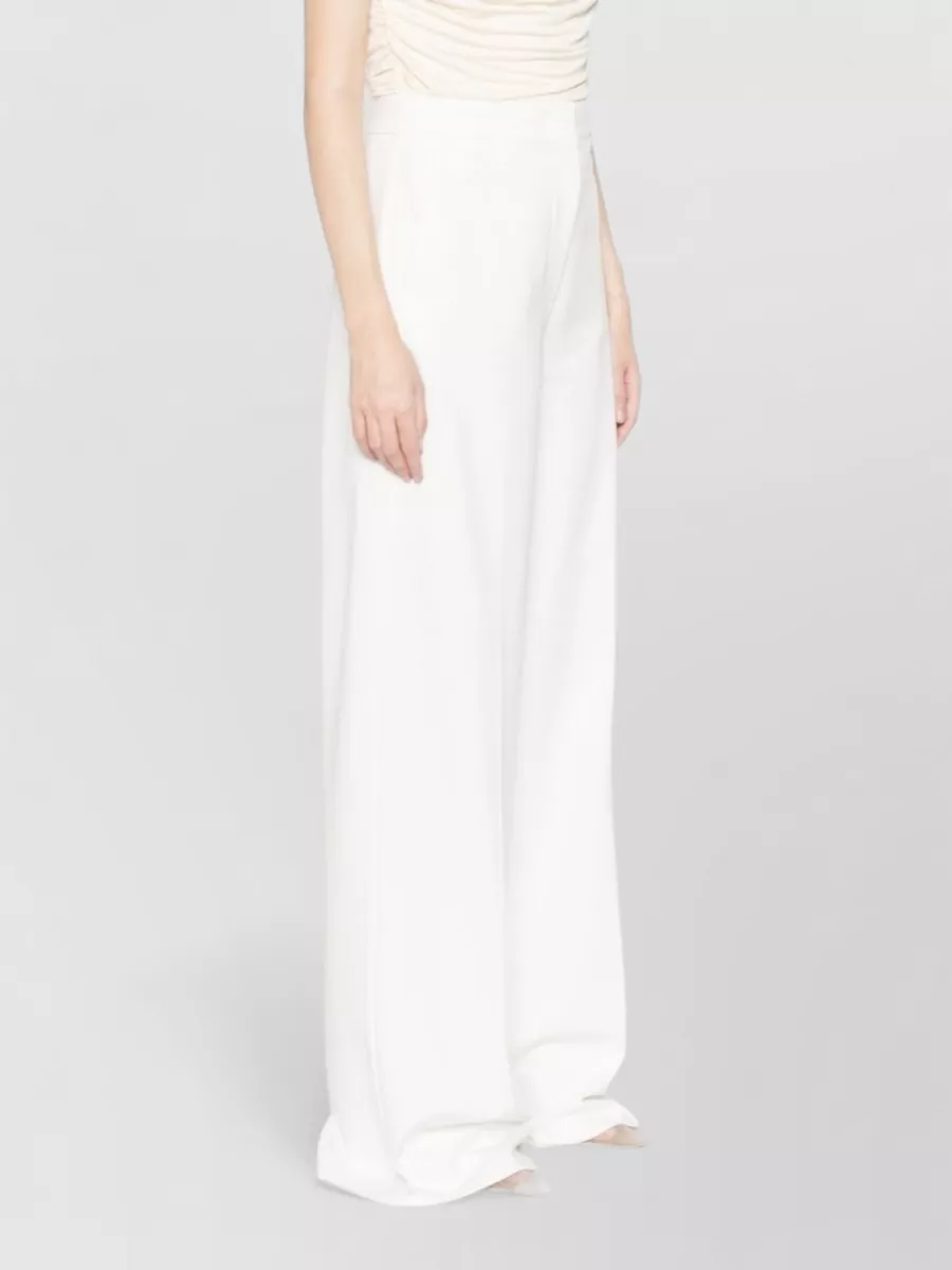 Max Mara High Waist Trousers Side Pockets Wide Leg