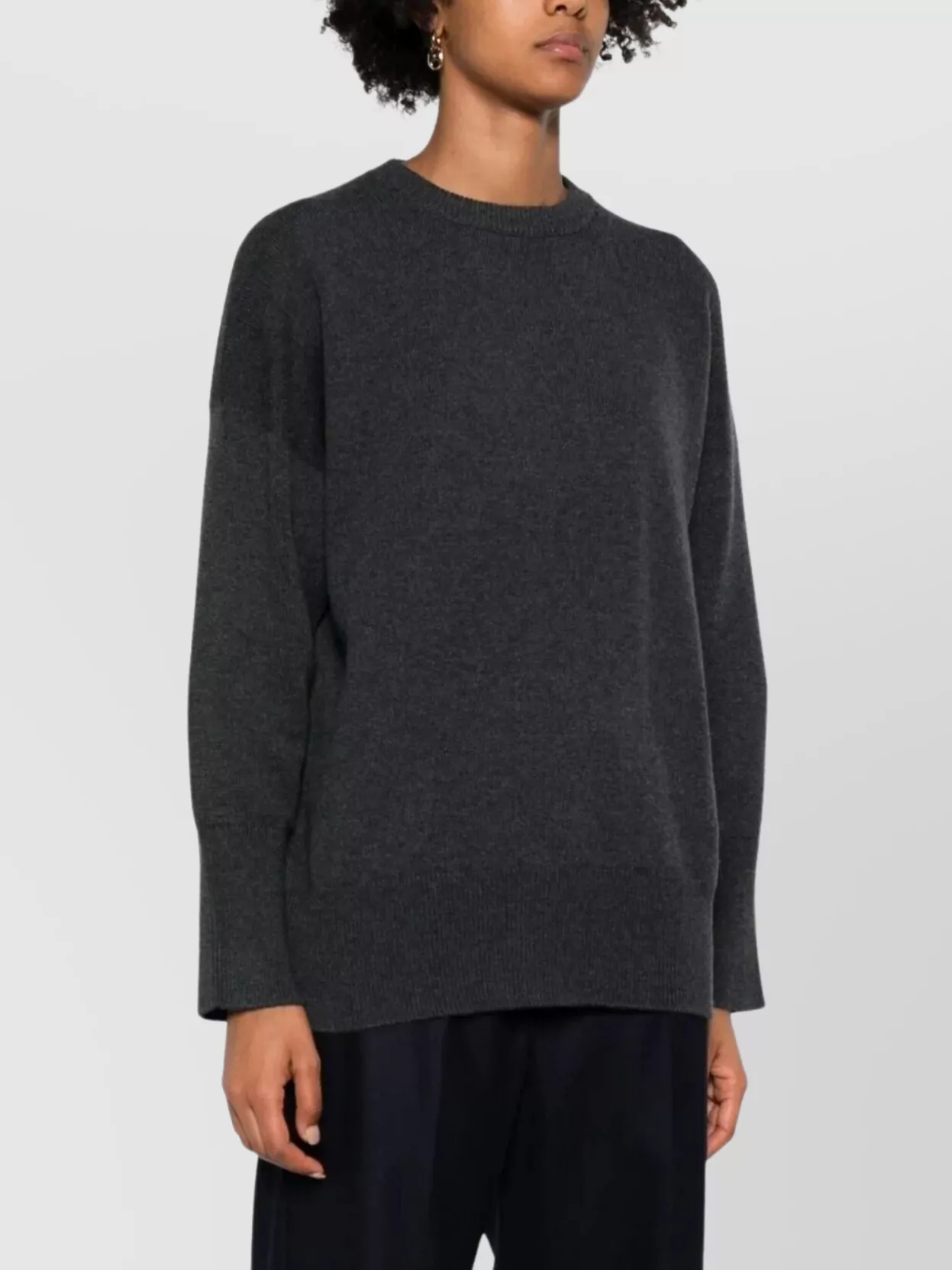 Brunello Cucinelli Cashmere Sweater With Shiny Detail Clothing In Black