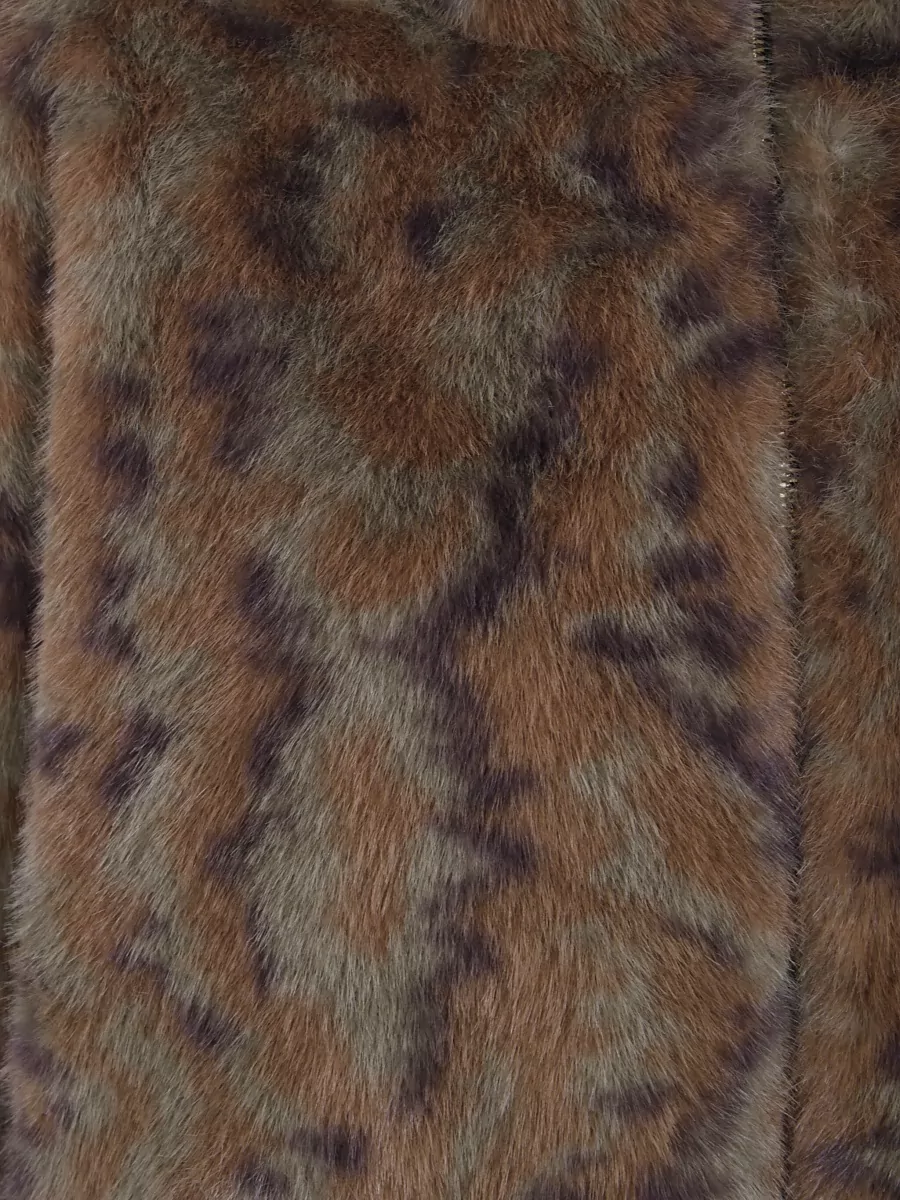 Drôle De Monsieur Faux Fur Hooded Zip Jacket