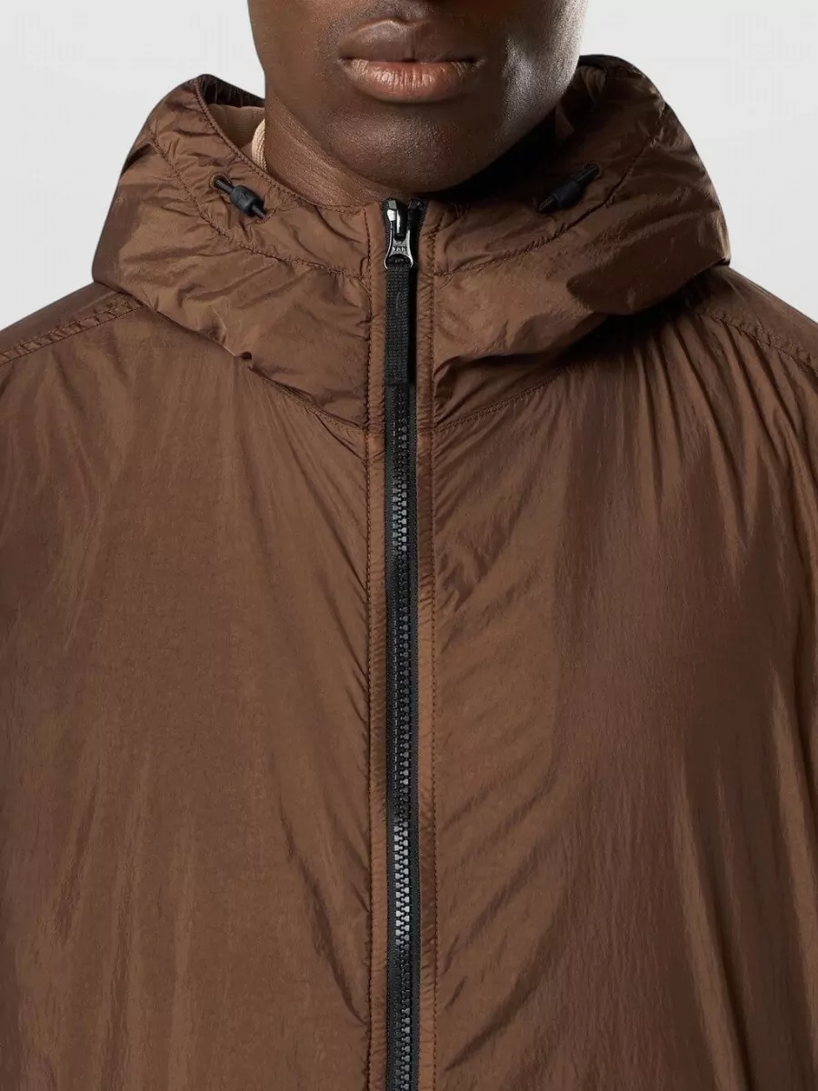 Stone Island Hooded Lightweight Nylon Jacket Drawstring Hem