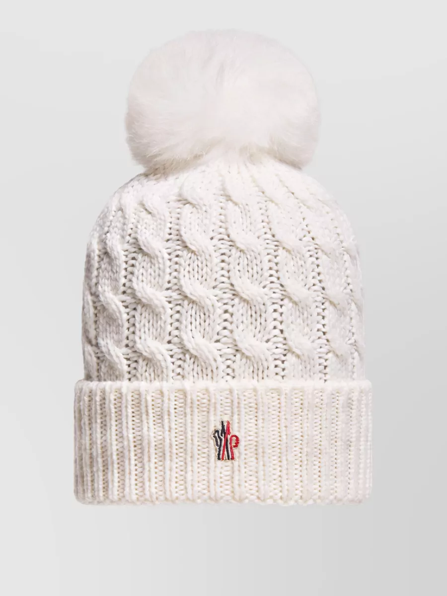 Moncler Cable-Knit Virgin Wool Beanie