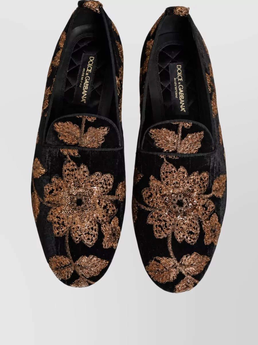 Dolce&Gabbana Floral Jacquard Slippers