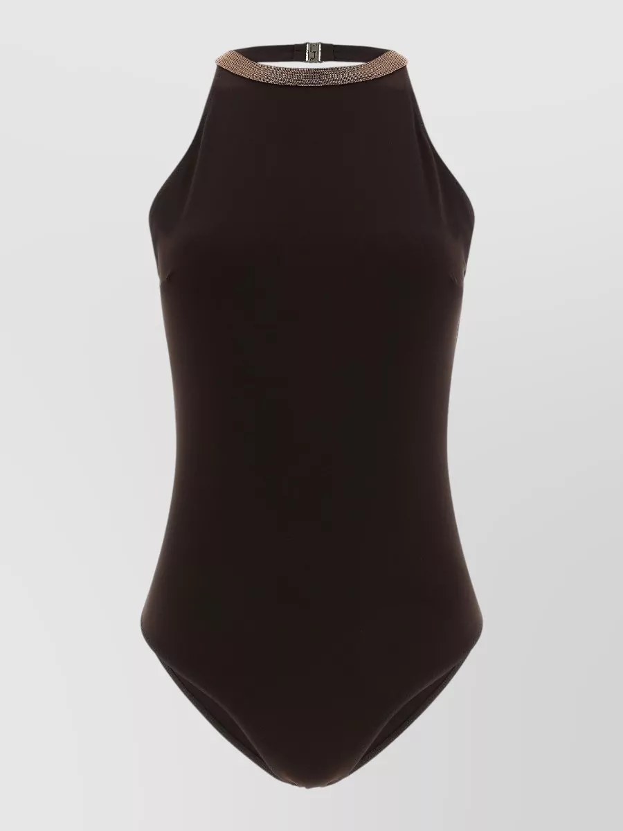 Brunello Cucinelli halterneck one-piece swimsuit