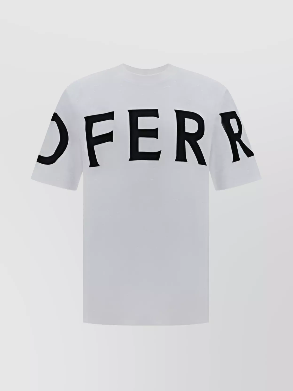Shop Ferragamo Cotton Ribbed Crew Neck T-shirt