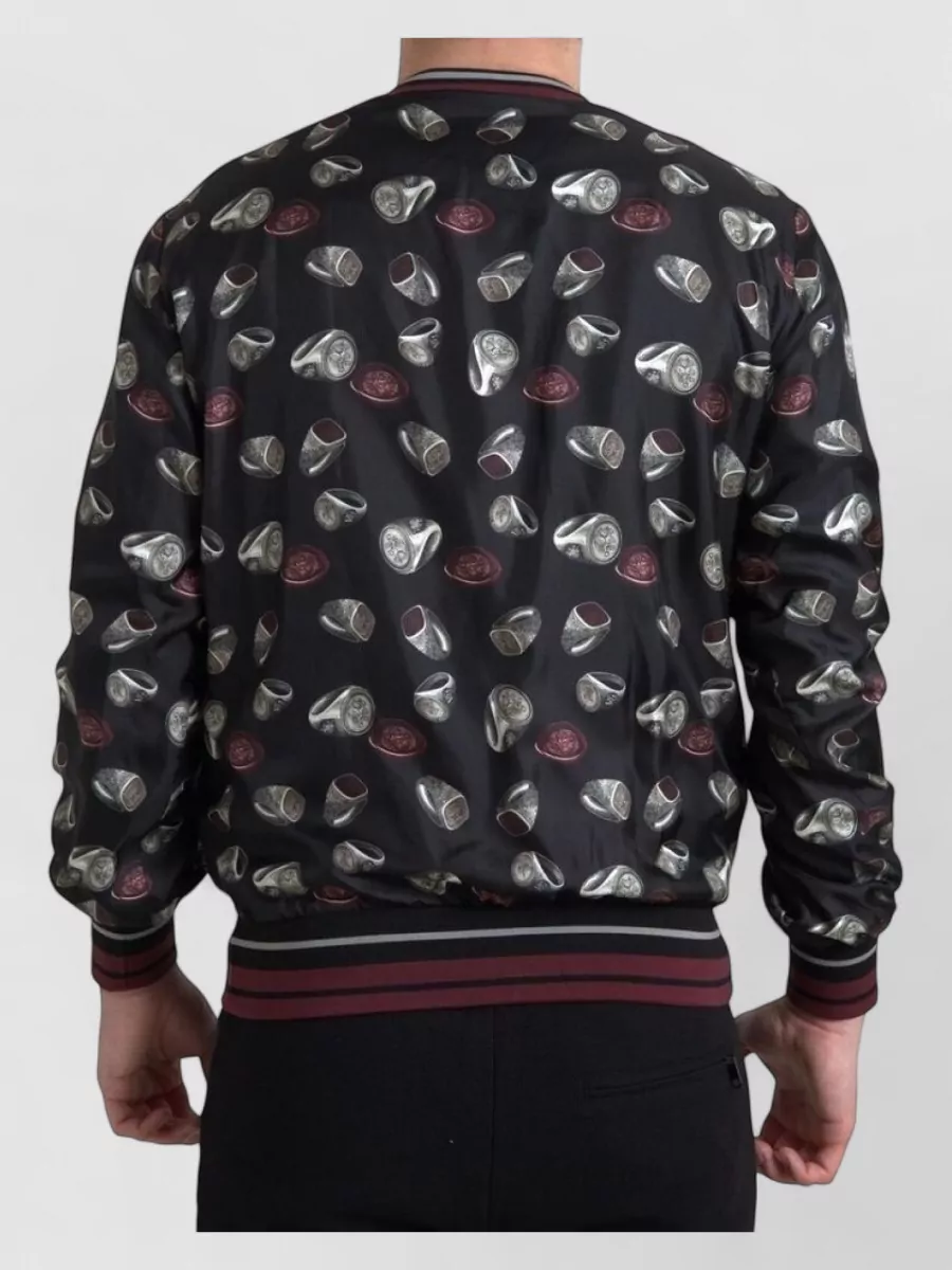 Dolce&Gabbana Silk Printed Crewneck Sweatshirt