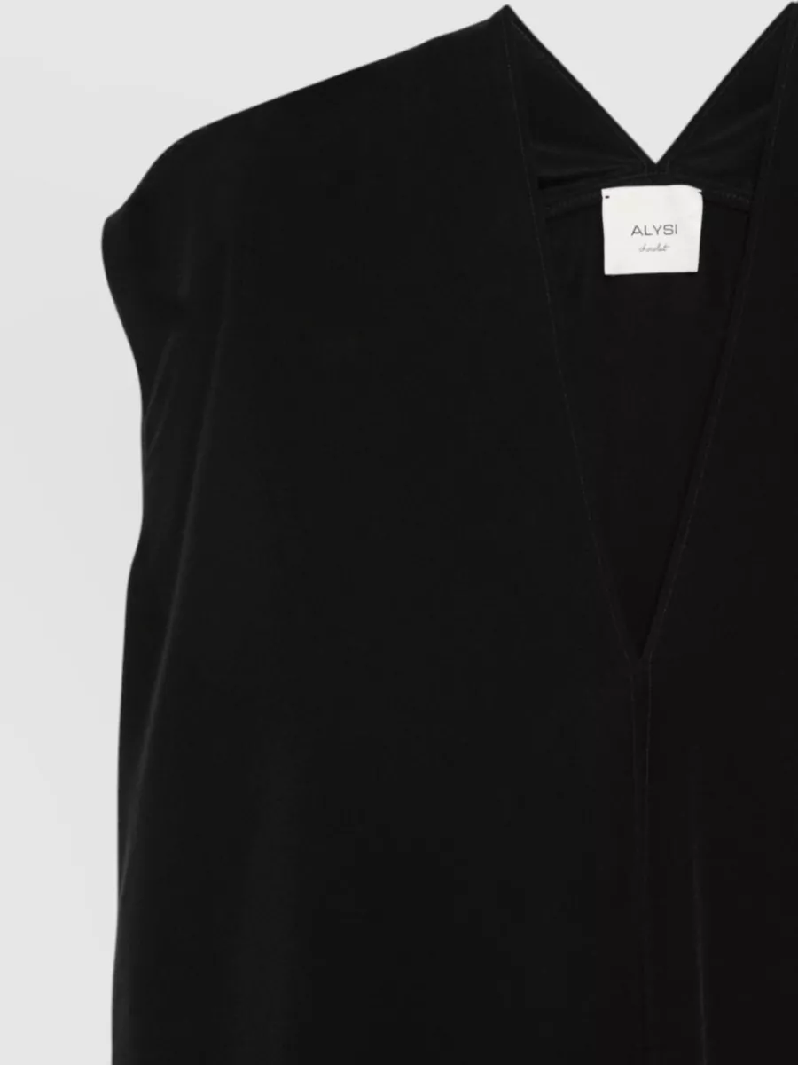 Alysi Silk V-Neck Sleeveless Blouse