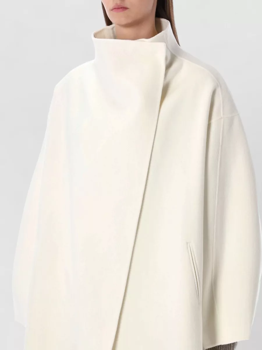 The Frankie Shop Wool Maxi Oversized Funnel Neck Coat