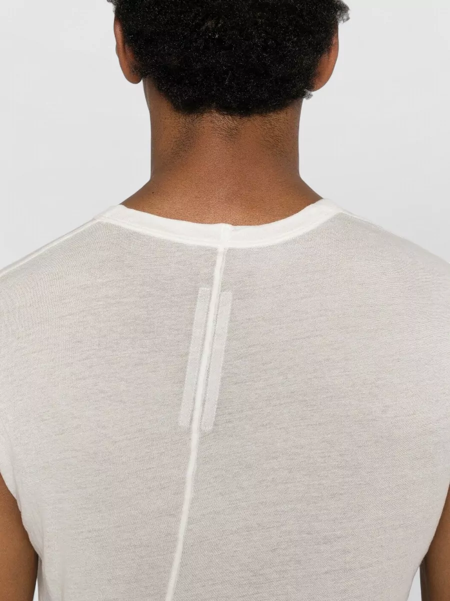 Rick Owens Sleeveless Top Round Neckline Seam Detail