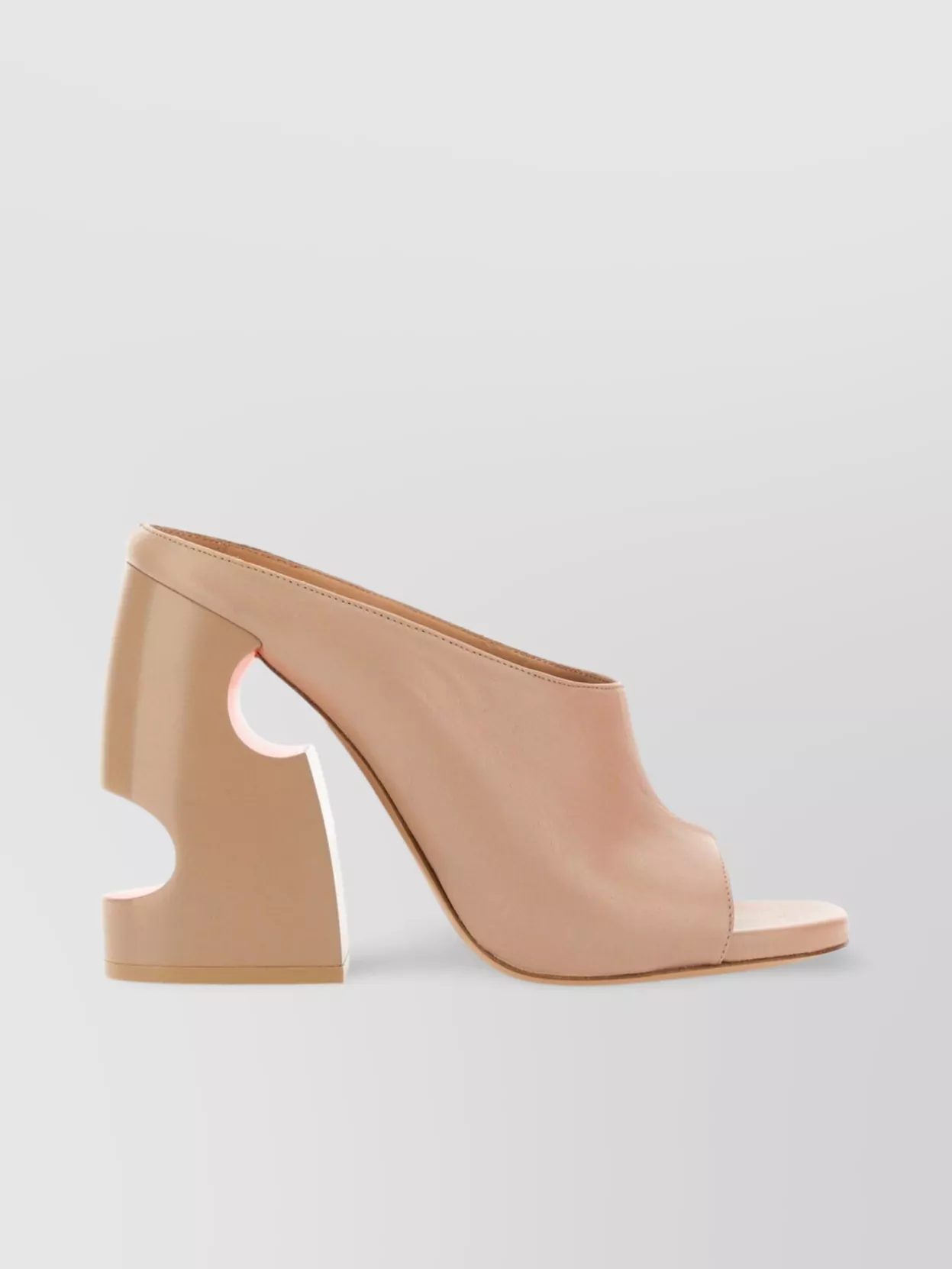 Off-white Block Heel Mules Unique Design