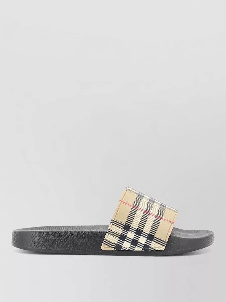Burberry check slides