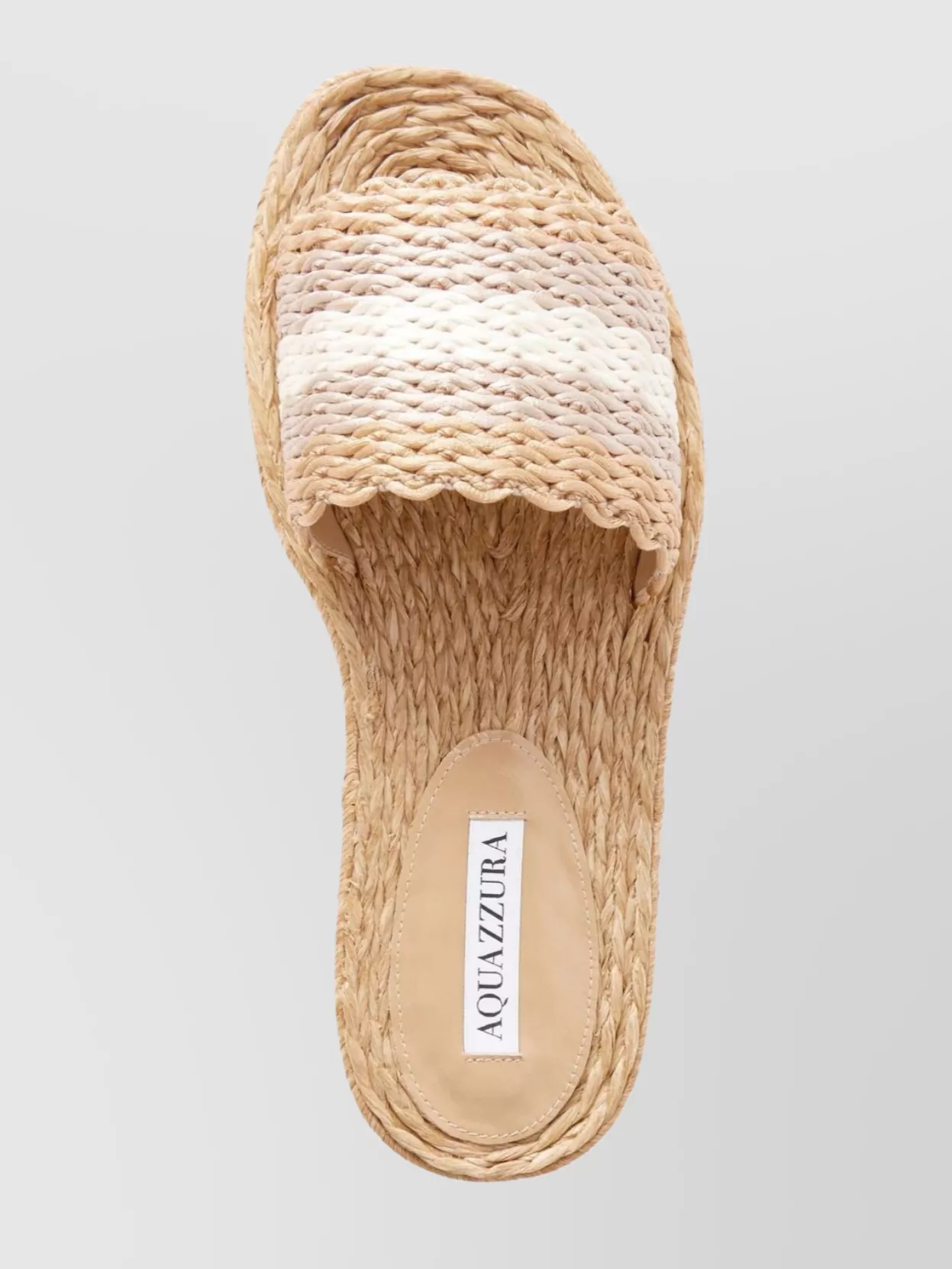Aquazzura Flat Woven Open Toe Slippers