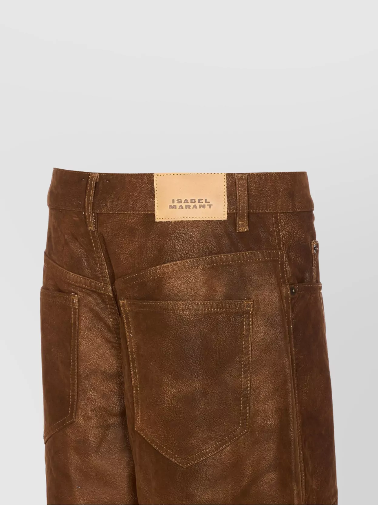 Isabel Marant Etoile Wide Leather Effect Trousers With Multiple Pockets