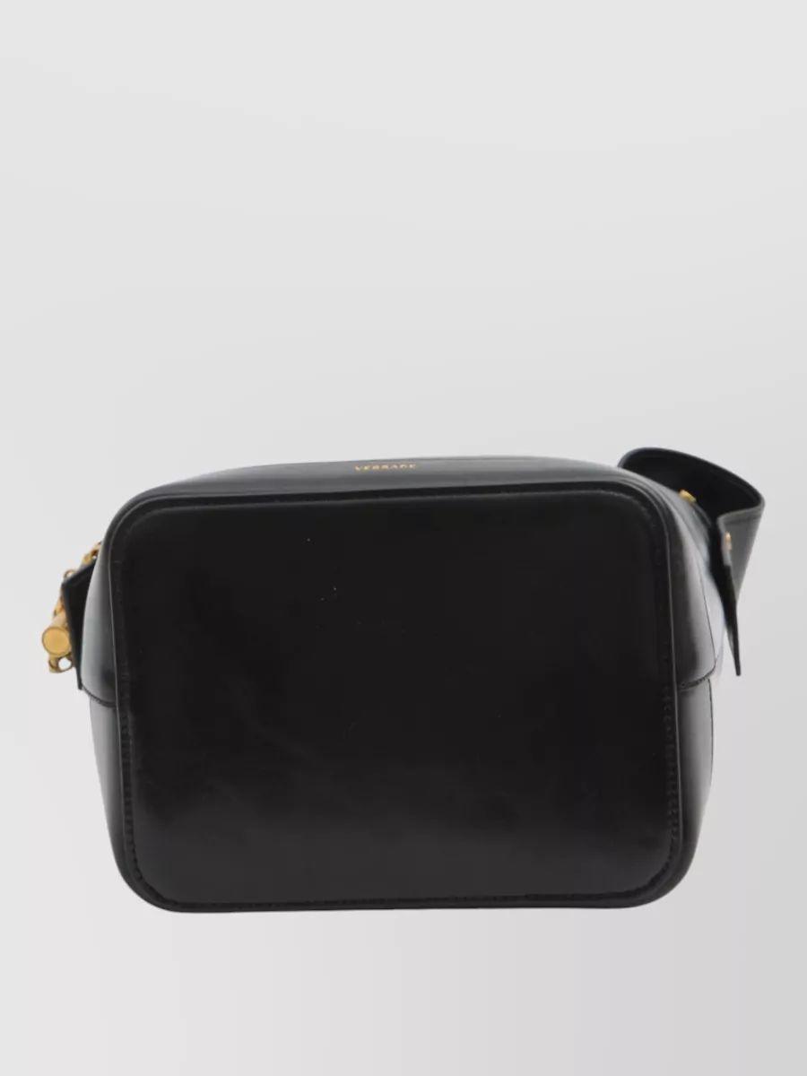 Versace La Medusa Leather Bucket Bag