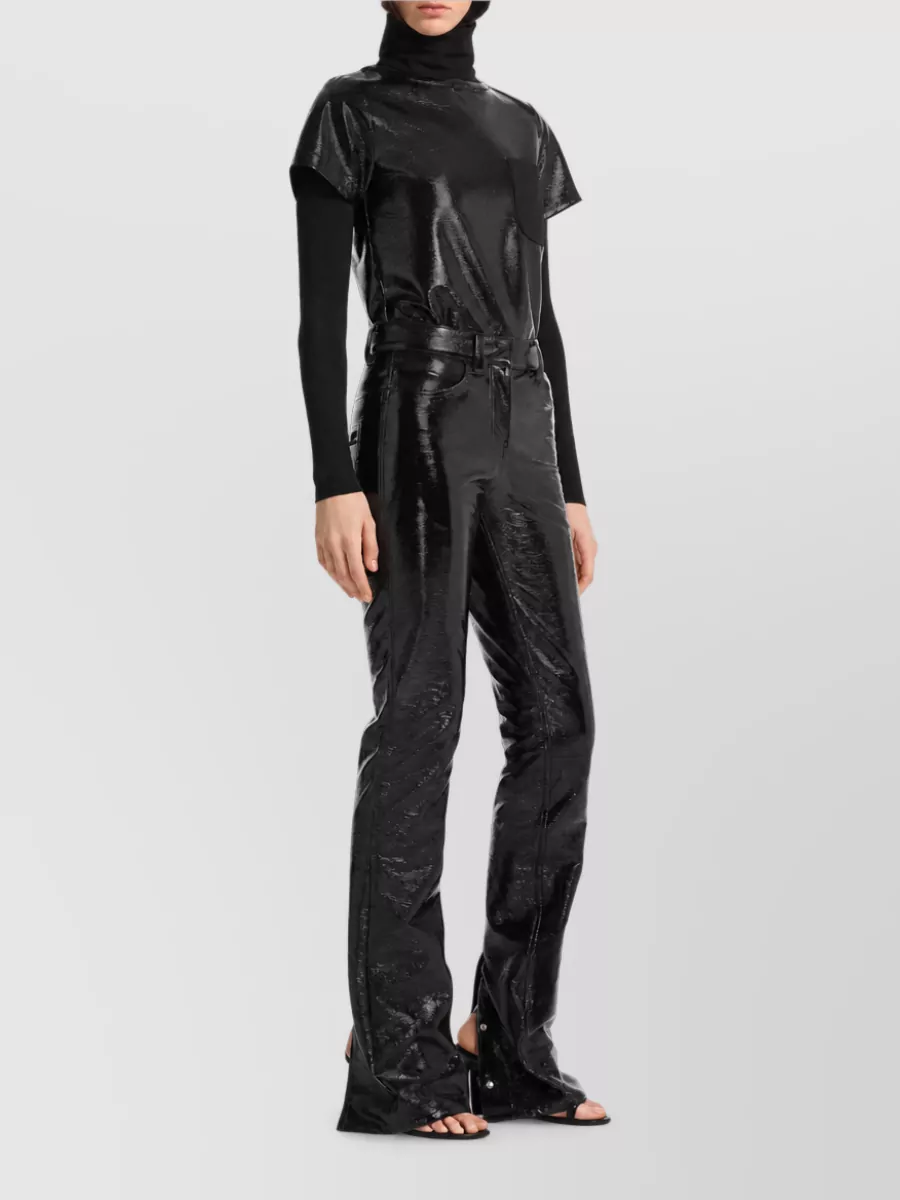 Courrèges Vinyl Straight-Leg Trousers