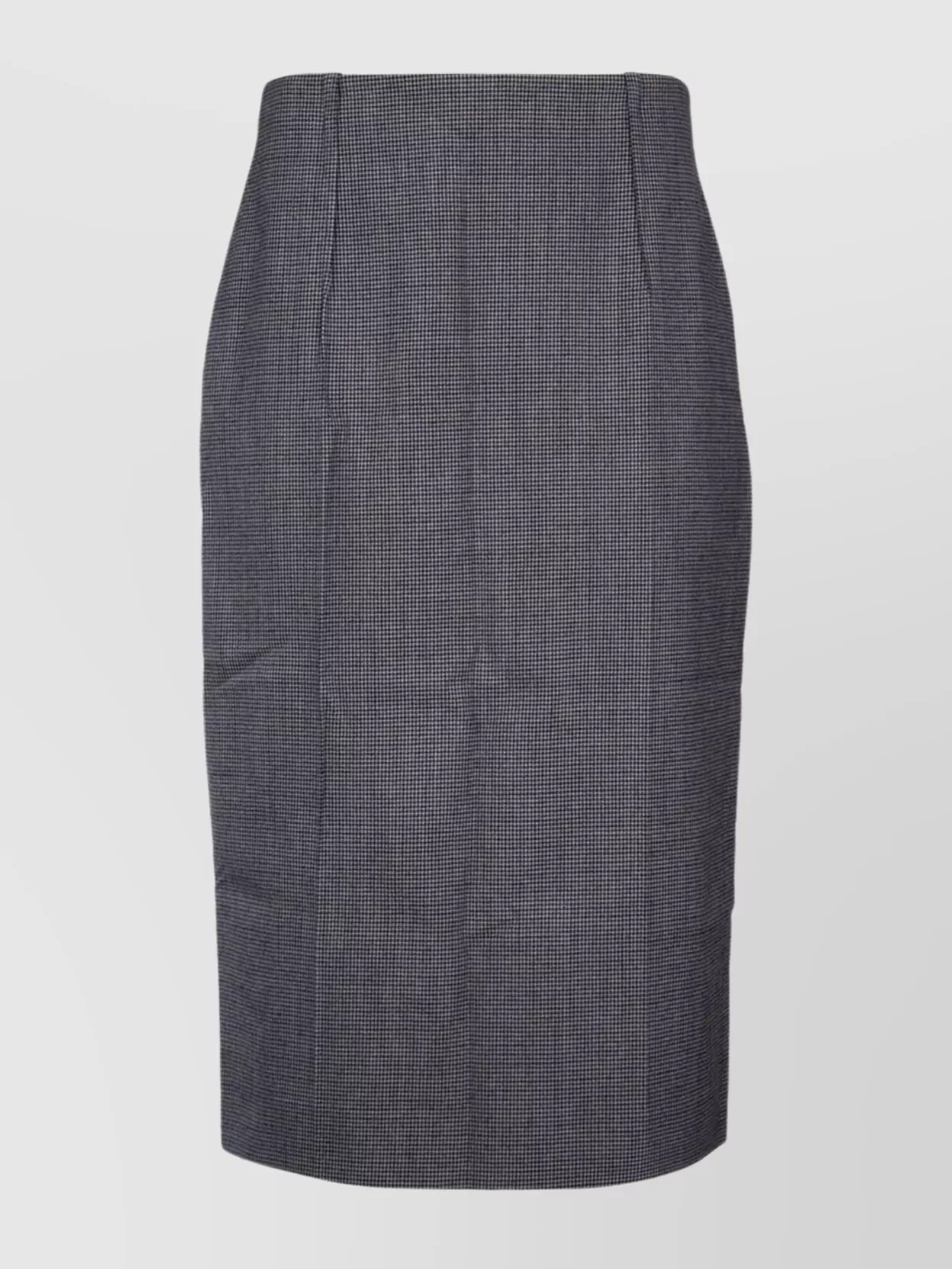 Shop Fendi High Waist Houndstooth Pattern Skirt With Back Slit
