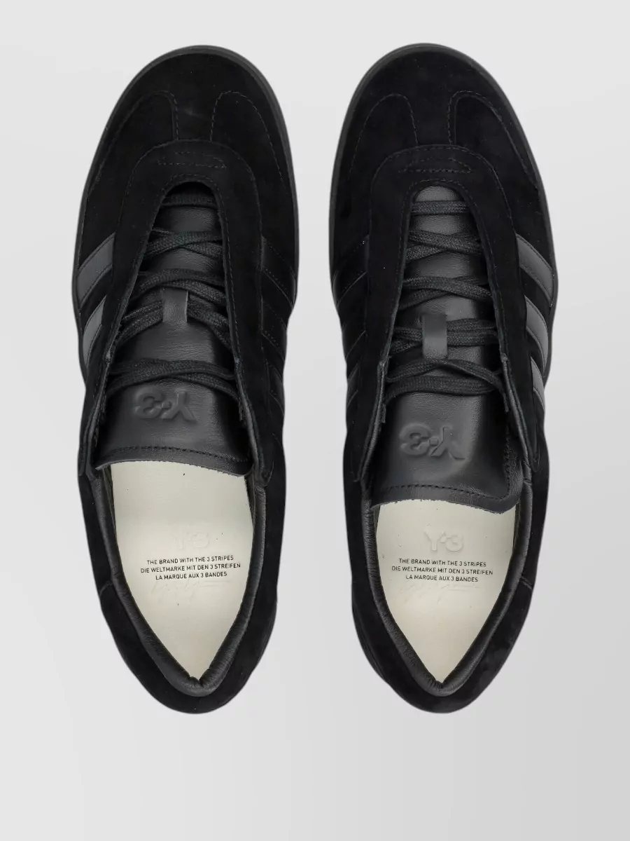 Y-3 Leather Gazelle Lace-Up Sneakers