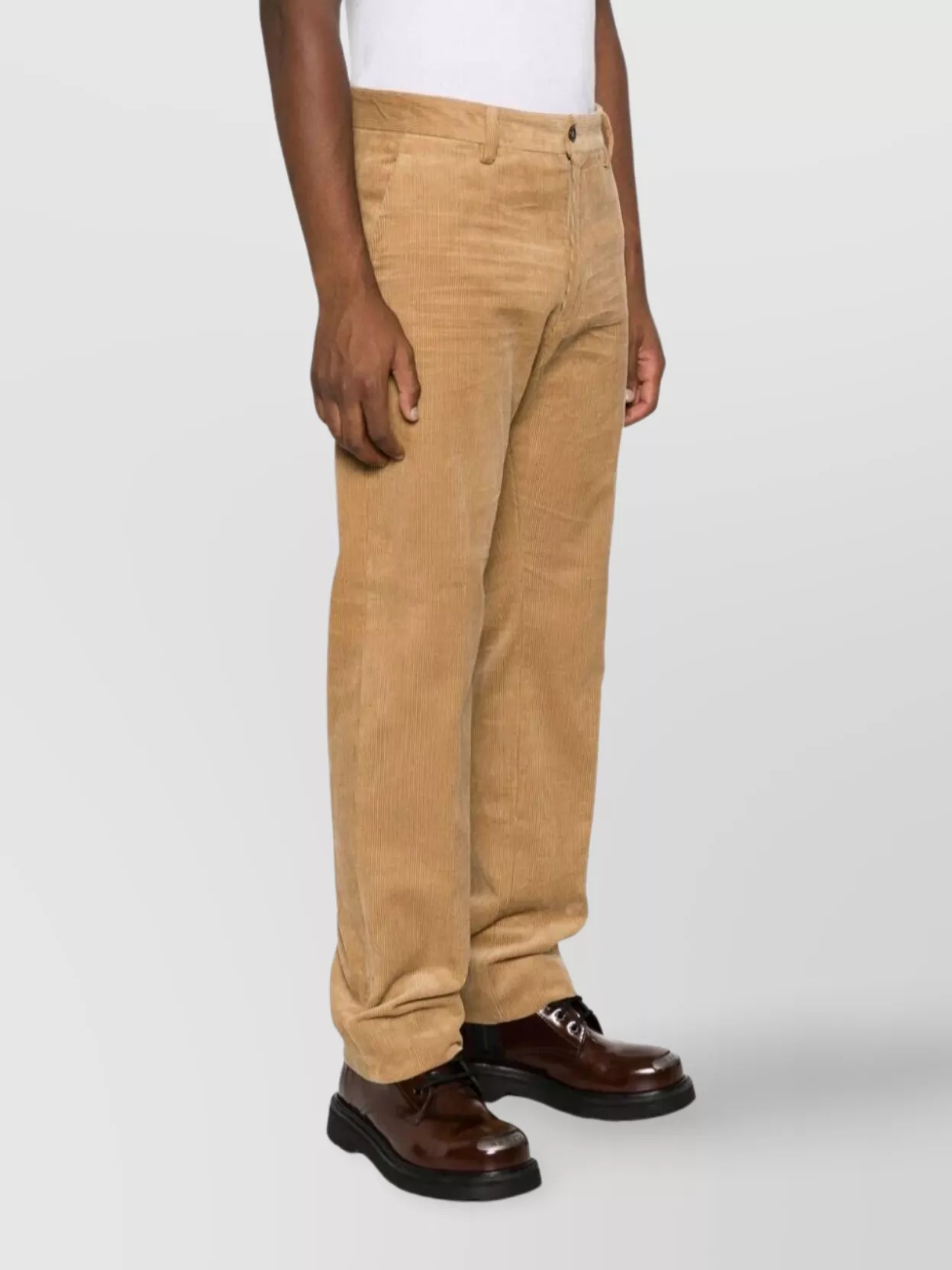 Dsquared2 Corduroy Trousers With Pockets And Loops In Brown