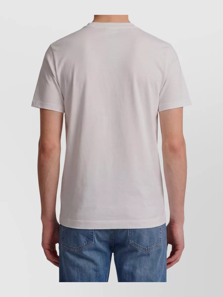 Moncler Cotton Ribbed Crew Neck Short Sleeve T-Shirt