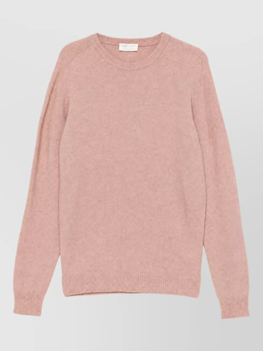 Roberto Collina cashmere silk regular-fit ribbed-trim sweater