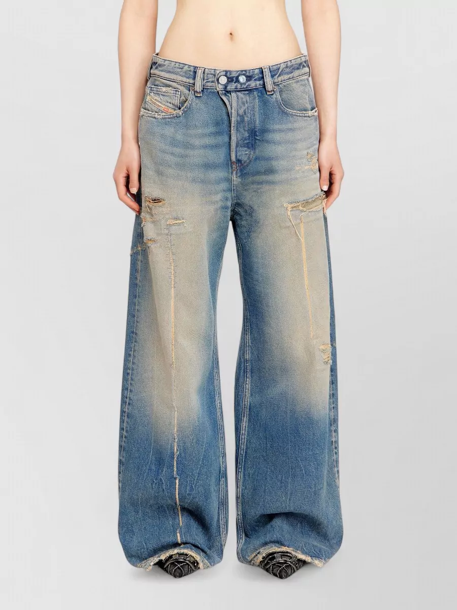 Diesel Denim Low-Rise Wide-Leg Jeans