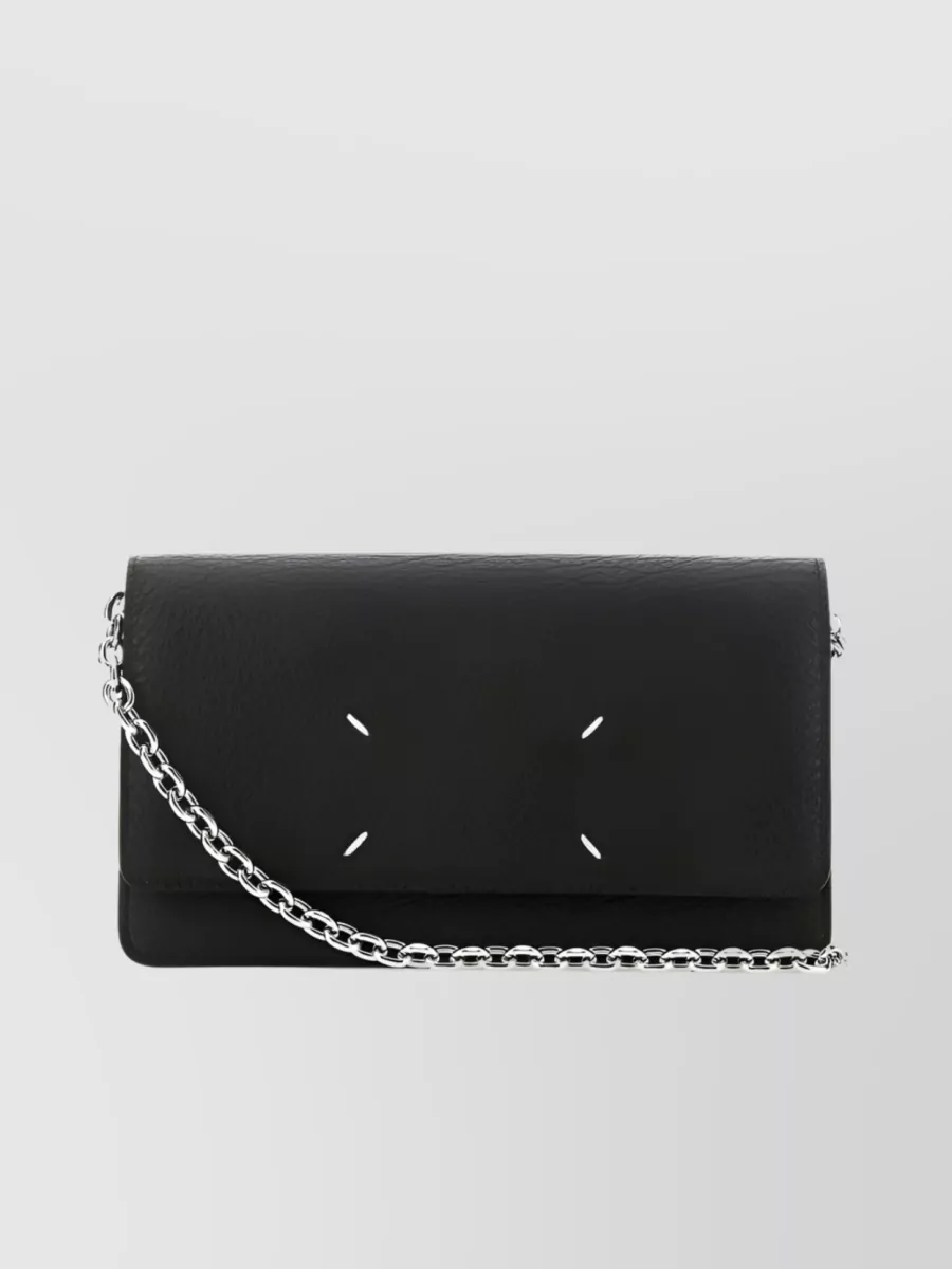 Shop Maison Margiela Subtle Four-stitch Logo Rectangular Bag In Black