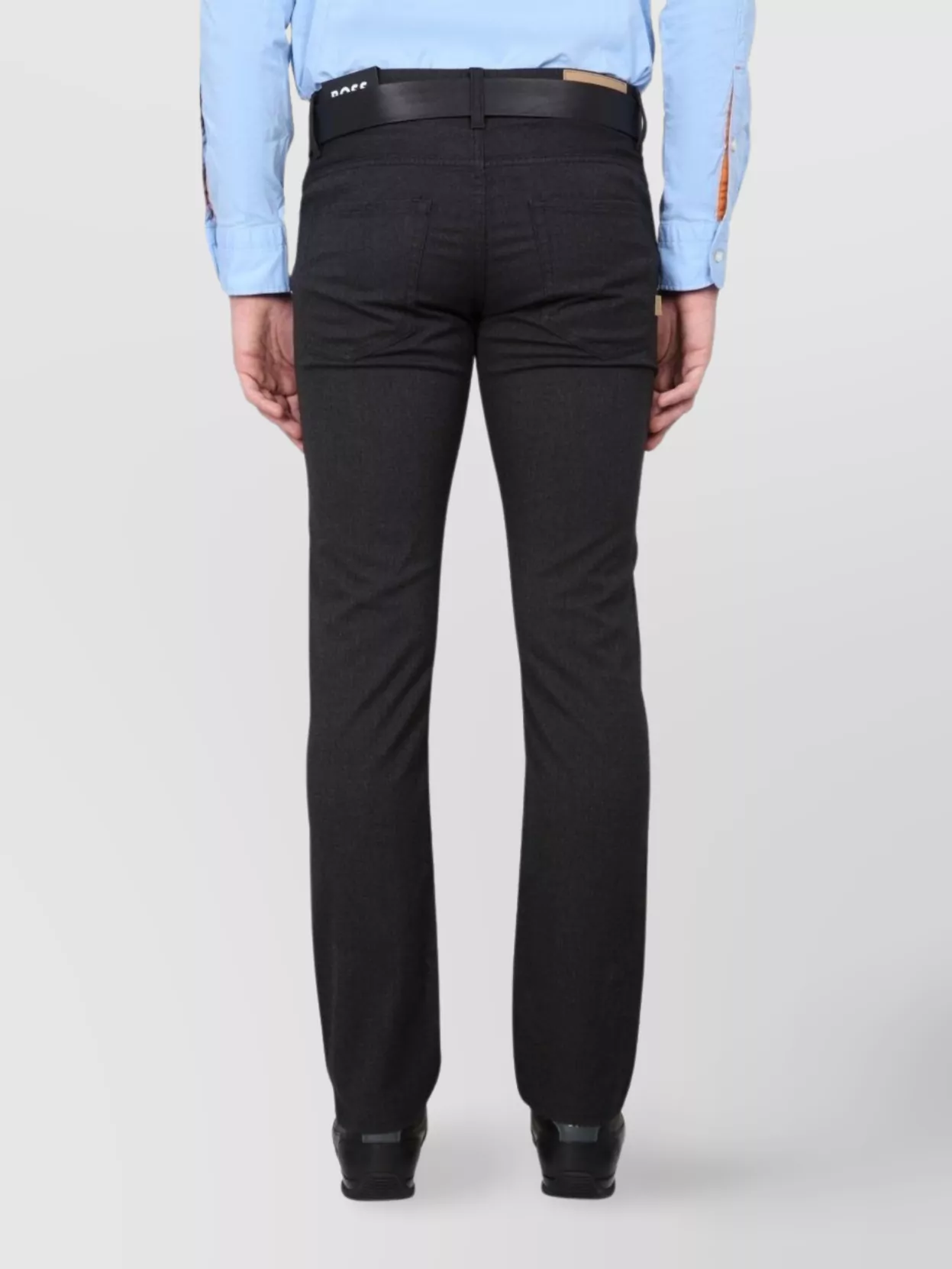 Boss Denim Trousers Featuring Logo And Pockets