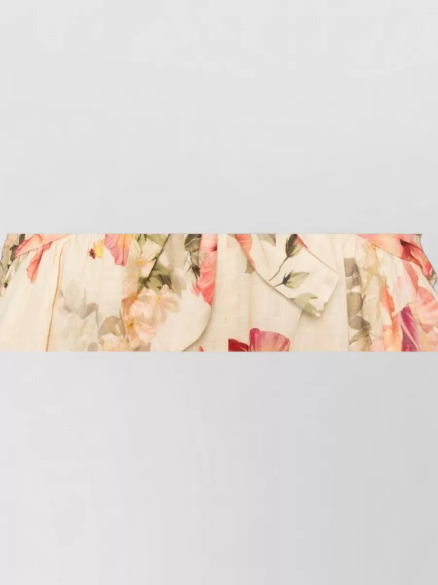 Zimmermann Cotton Floral-Print Strapless Playsuit