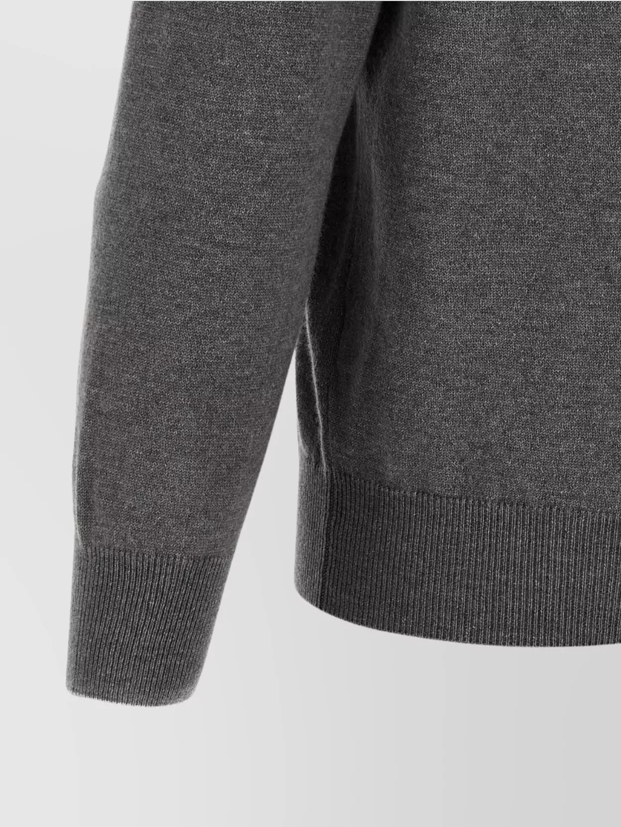 Brunello Cucinelli Half-Zip High Collar Ribbed Sweater