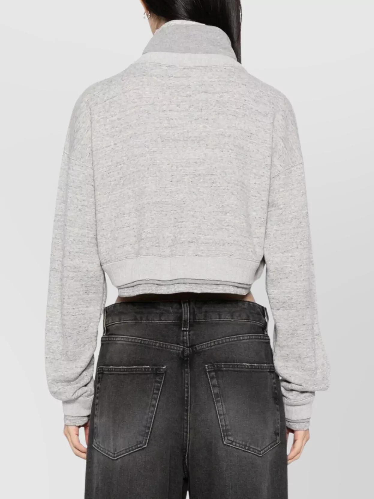 Maison Mihara Yasuhiro Layered Cropped Pullover Embroidery Detail