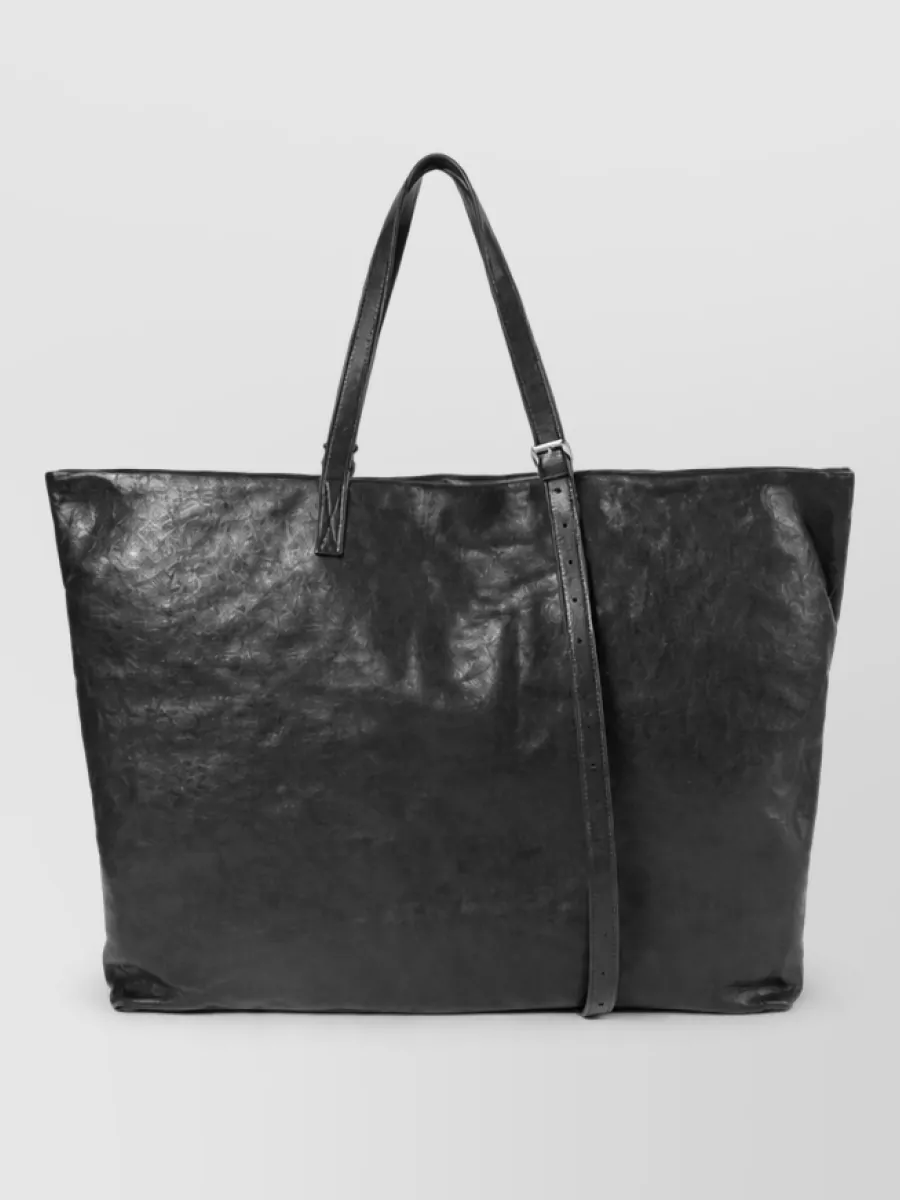 Ann Demeulemeester Leather Printed Tote Bag