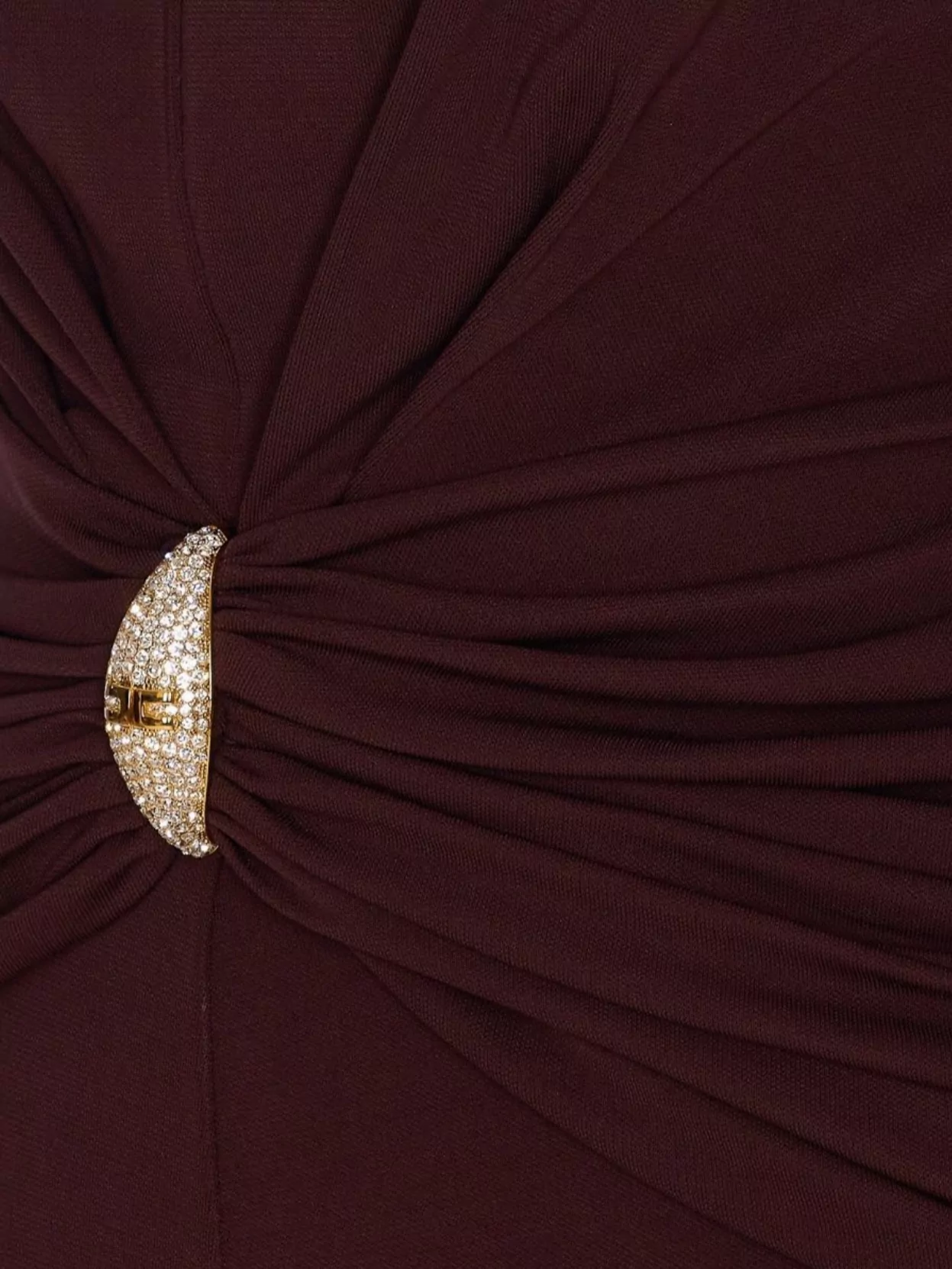 Elisabetta Franchi Ruffled Dress Embellished Detail